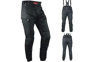 A-pro Moto de Cordura Pantalones 3 capas impermeable térmico desmontable Hombre 32