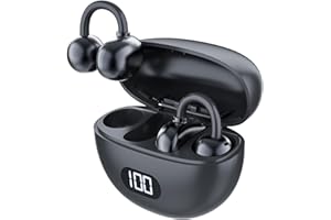 ANSTEN Open Ear Kopfhörer Bluetooth 5.4, Clip On Kopfhörer IPX7 Wasserdicht,HiFi Kabellos Bluetooth Kopfhörer Sport, 18H Spielzeit,Sportkopfhörer Kopfhörer Bluetooth mit Mic für Sport Laufen