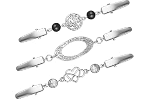 Kireida Schal-Schnalle, Hemden, Kleider, Schal-Clips für Damen und Mädchen, Vintage-Pullover, fester Schal, Cardigan-Kragen-Clips, Silber, Zarter Stil