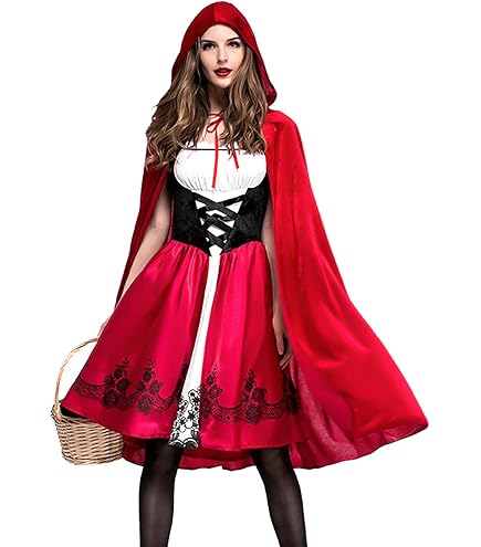 Hansber Costume Petit Chaperon Rouge pour Enfants Cape Rouge À Capuche Longue Cape Chaperon Rouge Déguisement Halloween Carnaval Noël Jeu De Rôle Rouge S-M Hansber Costume Petit Chaperon Rouge pour Enfants Cape Rouge À Capuche Longue Cape Chaperon Rouge Déguisement Halloween Carnaval Noël Jeu De Rôle Rouge S-M