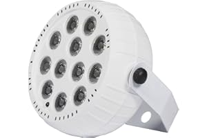 QTX | Rechargeable Mini LED PAR Light Powerful 12 x 1.5W LEDs & Up to 6 Hours Life from One Single Charge | White