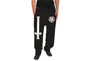 Spaß Kostet Männer und Herren Jogginghose Trainingshose Kreuz Pentagram 666 Größe S - 5XL