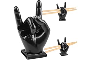 XINRONGDA Drumstick Display Holder, Drum Stick Holders, Rock Hand Drumstick Display Case, Resin Drumsticks Display Stand, Creative Mallet Drumstick Bracket, Home Decoration Funny Gift for Drummer (Black)