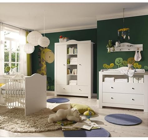 Wellemobel Lasse Kleiderschrank 3 Turig 4 Schubkasten Hohe 204 4 Cm 61327669 Esche Coimbra Struktur Sandgrau Amazon De Baby