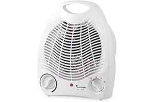 HOOMEI Termoventilatore HM8820 BIANCO AC 220-240 50/60 Hz, Scaldabagno,Stufa,Riscaldamento rapido doppia funzione Caldo e Freddo Scaldino elettrico Ventilatore ventola indipendente