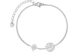 Only faith Pulsera Nudo de Bruja para Mujer Acero inoxidable Amuleto y Protección