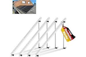 GLIESE Balkonkraftwerk Halterung 118 cm 46.5 Zoll (2 Paare),Aluminiumlegierung Solarmodul Halterung,Verstellbarer Winkel Von 0° Bis 90°,Halterung Balkonkraftwerk,Solarpanel-Halterung Für 100 W - 600 W