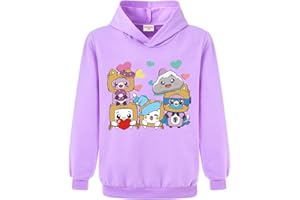 Minhuaha Girls Foxy and Boxy Hoodie Boys Cotton Jumper Cute Top