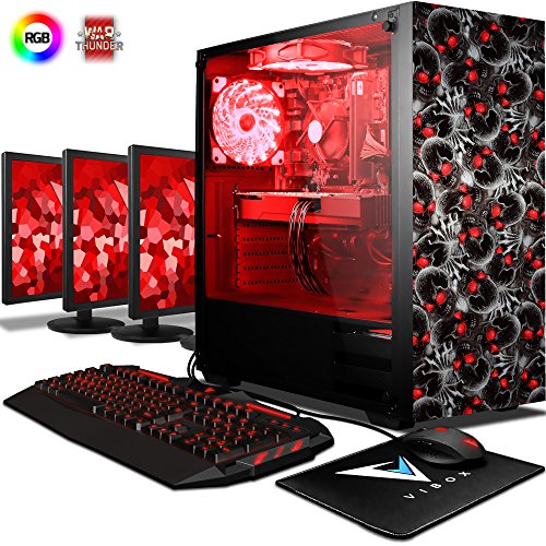VIBOX Pyro RSR770-521 Gaming PC Ordenador de sobremesa con Cup  n de Juego  3X Triple 22  HD Monitor  4 1GHz Ryzen 8-Core  Radeon RX 570 Tarjeta Grafica  16GB DDR4 RAM  1TB HDD-SSD  Sin OS  VIBOX Pyro RSR770-521 Gaming PC Ordenador de sobremesa con Cup  n de Juego  3X Triple 22  HD Monitor  4 1GHz Ryzen 8-Core  Radeon RX 570 Tarjeta Grafica  16GB DDR4 RAM  1TB HDD-SSD  Sin OS