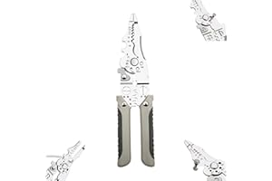 ZXCVWWE Multifunctional Wire Stripper Crimper Cable Cutter Pliers,Electrical Wire Stripping Tool, Multipurpose Wire Stripper for Electrical Cable Cutting, Adjustable Automatic Wire Stripper Crimping Tool 1