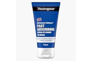 Neutrogena Fórmula Noruega Fast Absorbing (1 x 75 ml) crema de manos reparadora no grasa con glicerina y vitamina E, crema para manos agrietadas y secas de rápida absorción