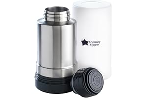 Tommee Tippee Closer to Nature Calienta Biberones Portátil, Ideal Para Viajar, Aislamiento Térmico, Termo de Acero Inoxidable