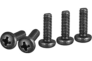 DTGN M4x12mm Pan Head Machine Screws, 100Pcs M4 Phillips Drive, Metric Coarse Full Thread, Steel Black Oxide Finish, Screws Bolts Kit