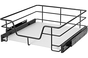 bremermann Teleskopschublade für 50 cm Schrank mit Einlegeboden Küchenschublade (Schwarz)