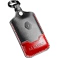 Friendship Key Card Case fit for Renault Handmade Leather Key Fob Car Key Covers with Keychian fit for Renault Captur/Clio/Kadjar/Megane/Dacia