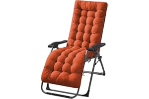 BangDon Extra Thick Sun Lounger Cushion Soft and Comfortable Garden Recliner All-Season Use Chaise Chair Pads for Outdoor Patio Furniture Home Decor (Orange,60 * 40)