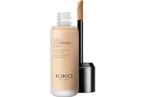 KIKO Milano Full Coverage 2-in-1 Foundation & Concealer - Shade WB25 | Dual-Action | Superior Coverage | Matte Satin Finish