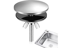 SOGHO Wasserhahn Lochabdeckung,Hahnlochstopfen,Armaturen-Abdeckung,Blindstopfen Spüle,Locher Schwarz, Für Spülbeckenlochstopfen Für Zuhause Küche Und Bad, Lochabdeckung Spüle (Silber)