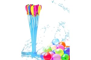 HW CASA 37 Pezzi Gavettoni,Biodegradabile Palloncini Acqua,Riempimento Rapido in 60 Secondi Gavettoni Acqua Autosigillanti,Materiale in lattice al 100%,Adatto per gioco acqua bambini,Spiaggia,Piscina