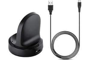Aimtel Compatible with Samsung Galaxy Watch (46mm) Charger,Charging Dock with USB Cable for Galaxy Watch 46mm/42mm/Gear S2/S3 Not for Other Model(Black)