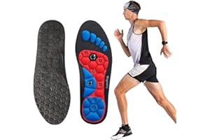 HAMKU Semelles Amincissantes,Magnétiques,Pour Perdre Du Poids,Semelles d'Acupression,Semelles d'Acupression,Semelles De Massage Des Pieds,Pour Hommes Et Femmes (Noir Et Rouge,35-39)