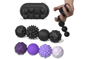Bambebe 8PCS Silicone Magnetic Balls Fidget Toys for Adults & Teens, Stress Relief Sensory Toys for Autism ADHD Anxiety, Fun Textures Gadgets, Office Desk Toy, Stocking Fillers for Women Men Teen