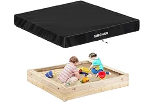 SIMPHAUS Pokrowiec na piaskownicę 200x200x20cm, pokrowiec ochronny na drewnianą piaskownicę dla dzieci, wodoodporna tkanina Oxford