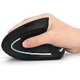 7Lucky Ergonomic Mouse, Vertical Wireless Mouse - 7Lucky Rechargeable 2.4GHz Optical Vertical Mice : 3 Adjustable DPI 800/1200/1600 Levels 6 Buttons, for Laptop, PC, Computer, Desktop, Notebook etc, B