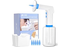 COLWINKU Electric Ear Wax Removal Irrigation Cleaner - Earwax Cleaning Kit Ear Wax Washer Lavage Earwax Flushing Tool Electric Otoclears Earigator System (Blue)