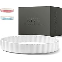 KIVY Teglia Forno [28 Cm] | Ceramica Antiaderente | Stampo Per Dolci In Ceramica Rosa | Stampa Per Torte E Quiche