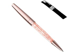 NEO+ Kryształowy długopis wykonany z 140 błyszczących kryształowych elementów. W zestawie długopis, etui i wkład (różowe złoto)