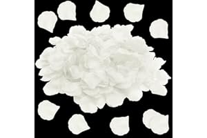 OWLKELA 1200 pièces Pétales de Blanche Artificiels, Petale de Blanche - Mariage, Saint Valentin, Centre de Table, Anniversaire, Ambiance Romantique