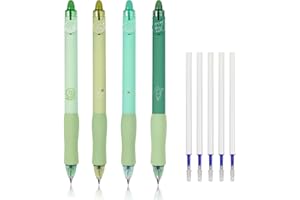 GENERIC Wymazywalny Długopis, 4 szt. Długopisy Wymazywalne, Niebieskie Pióra, 0,5 mm Długopisy Wymazywalne ze Zwierzętami z 5 wkładami do Wymazywania do Biura Szkoły Papierniczej Studentów
