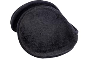 ZXCVWWE Winter Earmuffs Unisex Winter Ear Warmer Behind Head Black Fleece Ear Muffs for Men Women Winter Outdoor Activities Warming Accessory