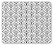 Produktbild Damask Mouse Pad, Damask Pattern Abstract Old Fashioned Style Architectural Motif Inspired Print, Standard Size Rectangle Non-Slip Rubber Mousepad, Black and White