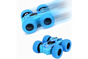 Yeefunjoy Monster Truck Spielzeugauto, 360 Grad Rotierende Trägheit Fahrzeug Spielzeugautos, Spielzeug Geschenk für Kinder Jungen Mädchen ab 3 4 5 6 7 8 9 10 Jahren (Blau)