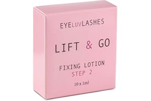 EYELUVLASHES PROFESSIONAL EYELASH EXTENSIONS 10 x 1ml Lash Lift Fixing Lotion Sachets Lash Lifting Brow Lamination Eyeluvlashes Vegan Cruelty Free FIXING LOTION STEP 2 (10 SACHETS)