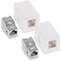 3x Cat6A Scatola Rete Con Keystone Jack Modulo 10Gbit RJ45 Lan + TV Sat - Foto 13