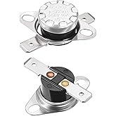 sourcing map KSD301 Thermostat 45°C/113°F 10A Normally Open N.O Adjust Snap Disc Temperature Switch 5pcs,Bakelite Material