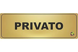 SOCIAL CRAZY TARGHE ADESIVE ORO - privato - Targhette Autoadesive, Impermeabili Lavabili, uffici, Pub, Banche, aziende, ufficio (15X5 CM)