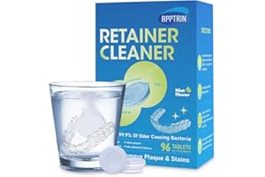Toivize 96 Tabletten Gebissreiniger Tabs, Retainer Reinigungstabletten Zahnspangenreiniger für Kieferorthopädische Apparaturen Mundschutz Zahnfleischschutz