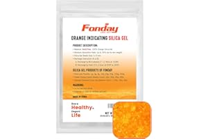 1.2LBS Fonday Premium Moisture Indicating Silica Gel Desiccant Beads Orange to Green (Industry Standard 3-5mm) - Rechargeable