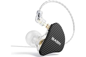 BASN Mix-PD Moniteur Intra-auriculaire à 2 Broches, 1 Pilote planaire + 1 Pilote Dynamique, écouteurs Hi-FI IEM avec Couvercle en métal fabriqué CNC, câble Filaire détachable à 2 Broches de 0,78 mm p