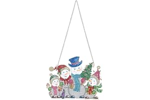 SICAHOMY 5D Diamond Painting Ornamente, DIY Applique Diamant Weihnachten Anhänger Kit Weihnachtsdeko Anhänger Handwerk Wand Hängen Mosaik Kunst Türfenster Dekoration Ornament