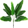 Bird Fiy Artificial Plant Fake Banana Tree Leaves with Stems Faux Palm Tree Imitation Frond Artificial Leaf Tropical Plants Greenery Floral Arrangement Hawaiian Luau Jungle Beach Wedding Party