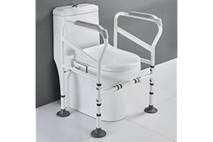 IBVIVIC Supporto per WC con grande tappetino antiscivolo, regolabile in larghezza e altezza, portata fino a 200 kg
