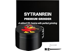 Sytranrein Herb Grinder, 2,5 pollici Grinder in metallo con pollen Catcher, Portable 4 Piece Grinder per erbe secche e spezie (Anatra Rossa)