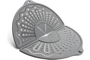 BIGOWL Silikon-Spritzschutz für 25,4 cm, 27,9 cm und 30,5 cm Bratpfanne, faltbarer Spritzschutz, Mehrzweck-Fettspritzschutz/Untersetzer, 30,5 cm, antihaftbeschichtet, Ölspritzschutz, spülmaschinenfest,