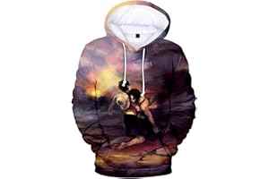 YIMIAO Unisex 3D Print One Piece Pullover Manga Anime Outwear Men's Boys Hoodie Luffy Ace Hoodie