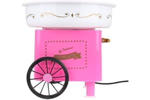 HUOLE Machine à Barbe à Papa, 500W Candy Floss Maker, Design de Style Rétro, Excellent Cadeau Pour Les Fêtes D'anniversaire, la Fête des Enfants et le Jour de Noël,Rouge (31 * 31 * 30cm)